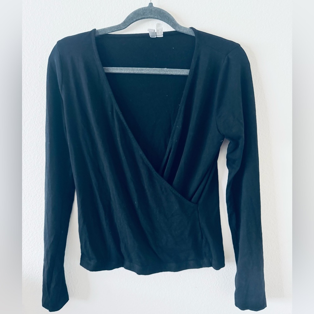 ASOS black wrap top